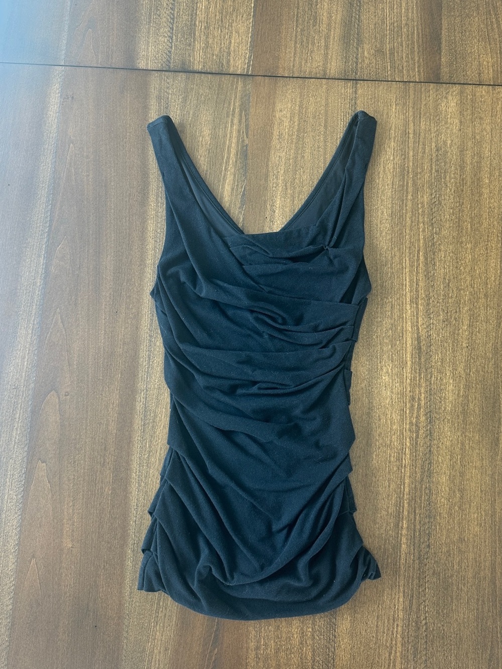Express Sleeveless Ruched Tank Top Size XS Black